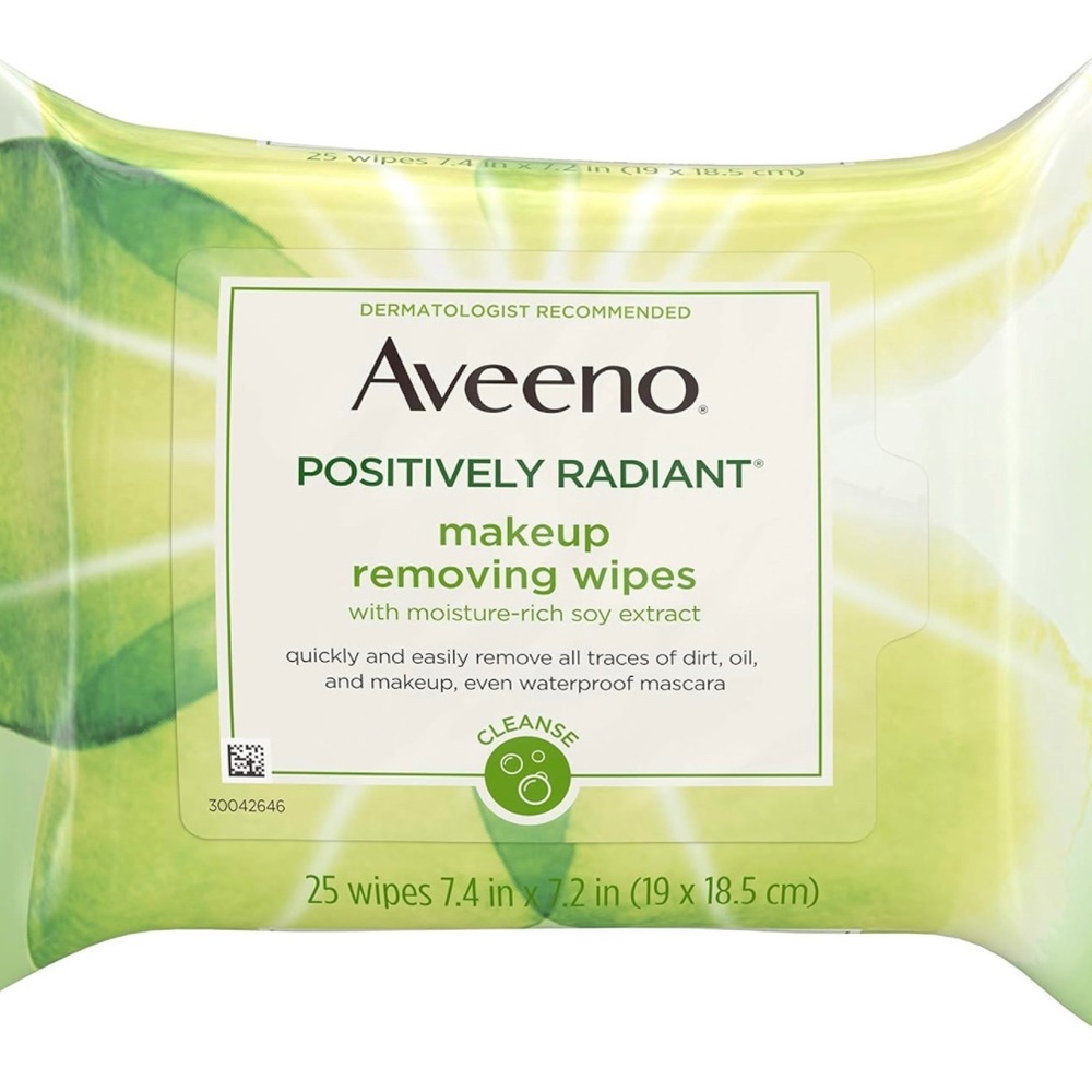 Aveeno Positively Radiant makeup removing wipes